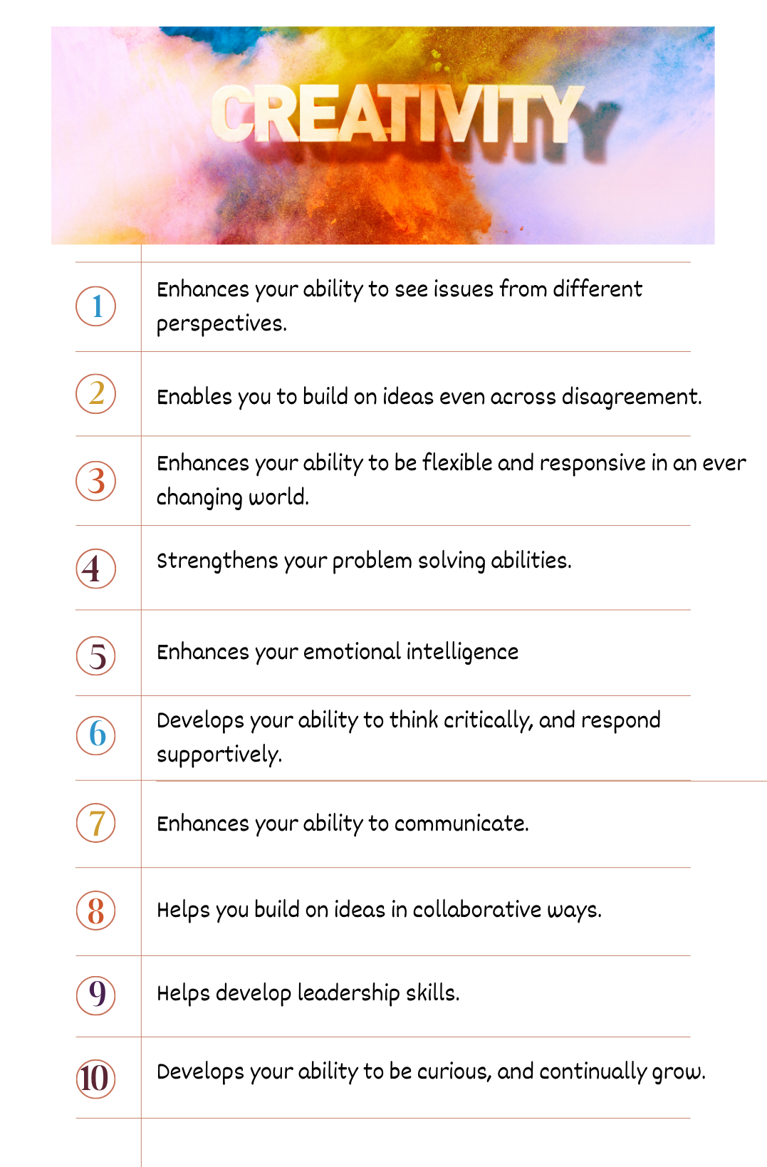 10 Reasons to Embrace Your Creativity 10 Reasons to Embrace Your Creativity